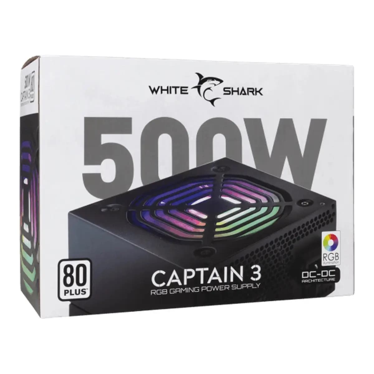White Shark NAPAJANJE GPSU-W500F CAPTAIN-3 500W 80+ RGB