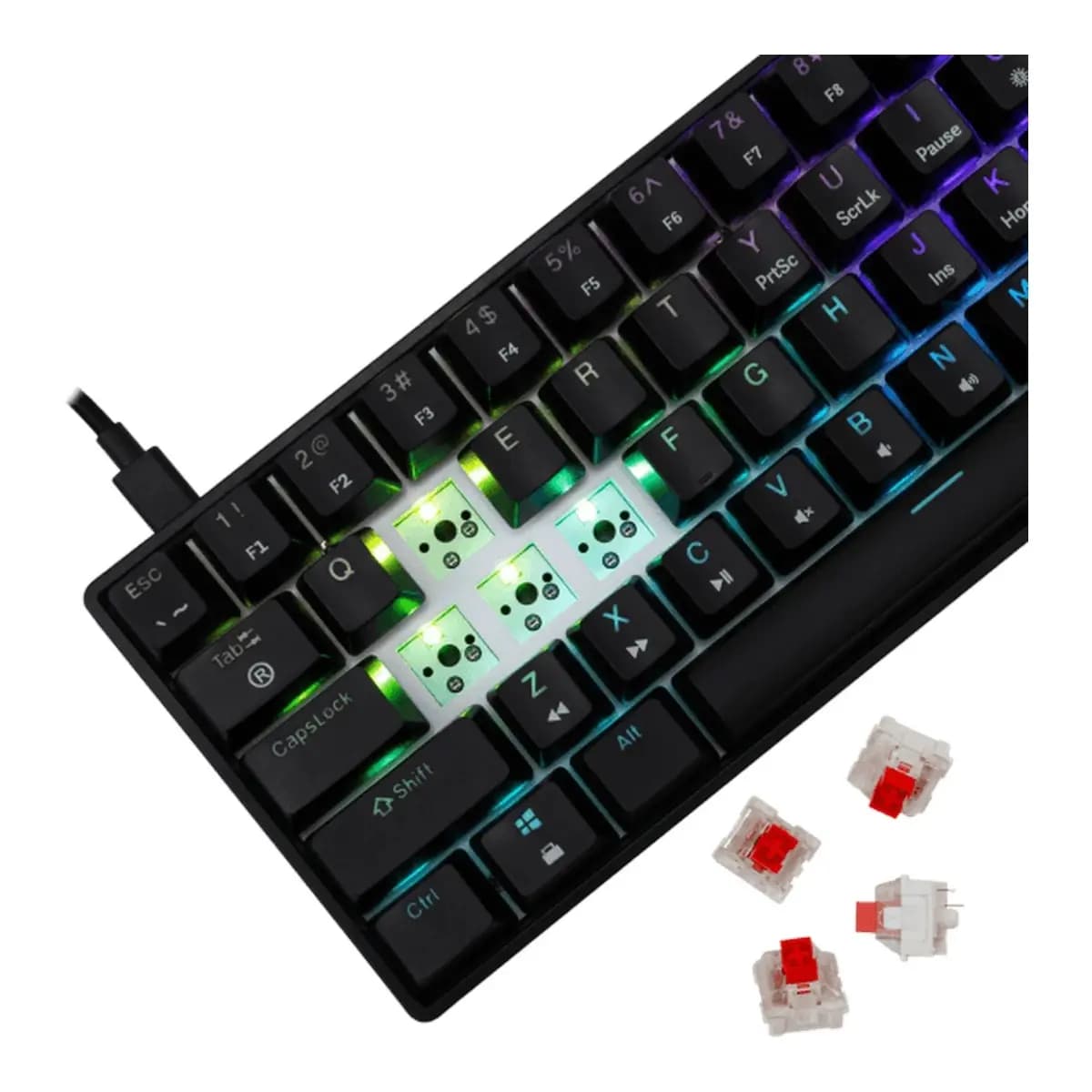White Shark TASTATURA GK-004112 SHINOBI-2 Crna/HR-RED SW.