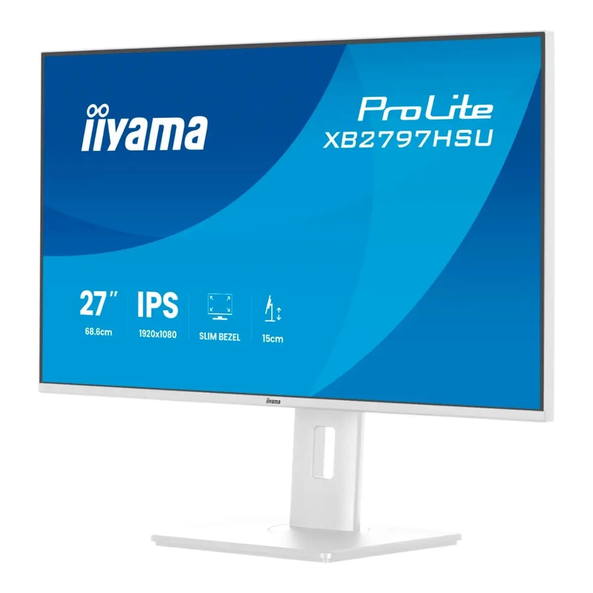 IIYAMA Monitor Prolite XB2797HSU-W1 27" Full HD, IPS Panel, 120Hz, 350 cd/m², Mat ekran, Bijeli