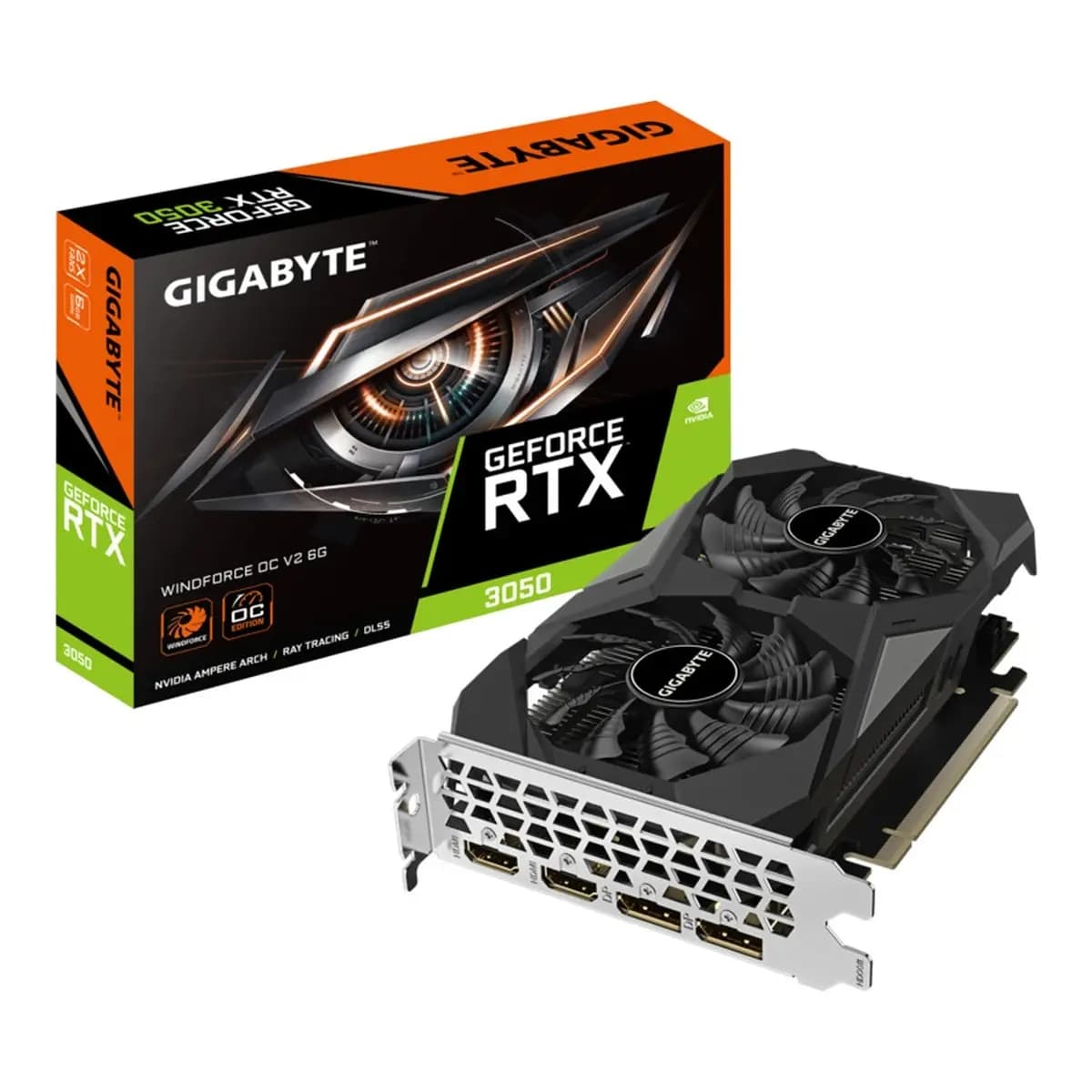 GIGABYTE Graficka GeForce RTX 3050 WINDFORCE 6GB, GDDR6, 2xHDMI/2xDP