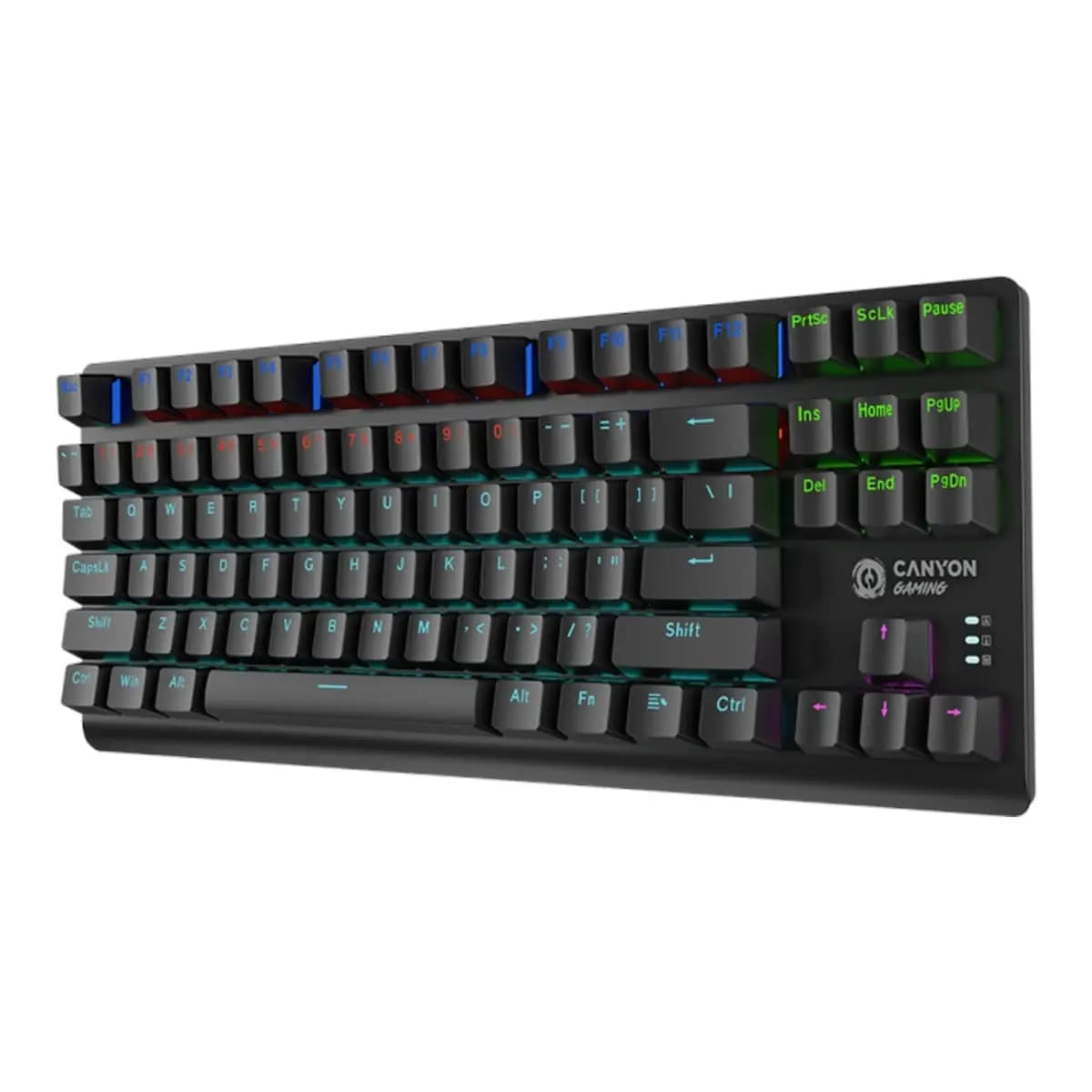 CANYON Tastatura Striker SKB-2, TKL, Rainbow, US, žičana, crna