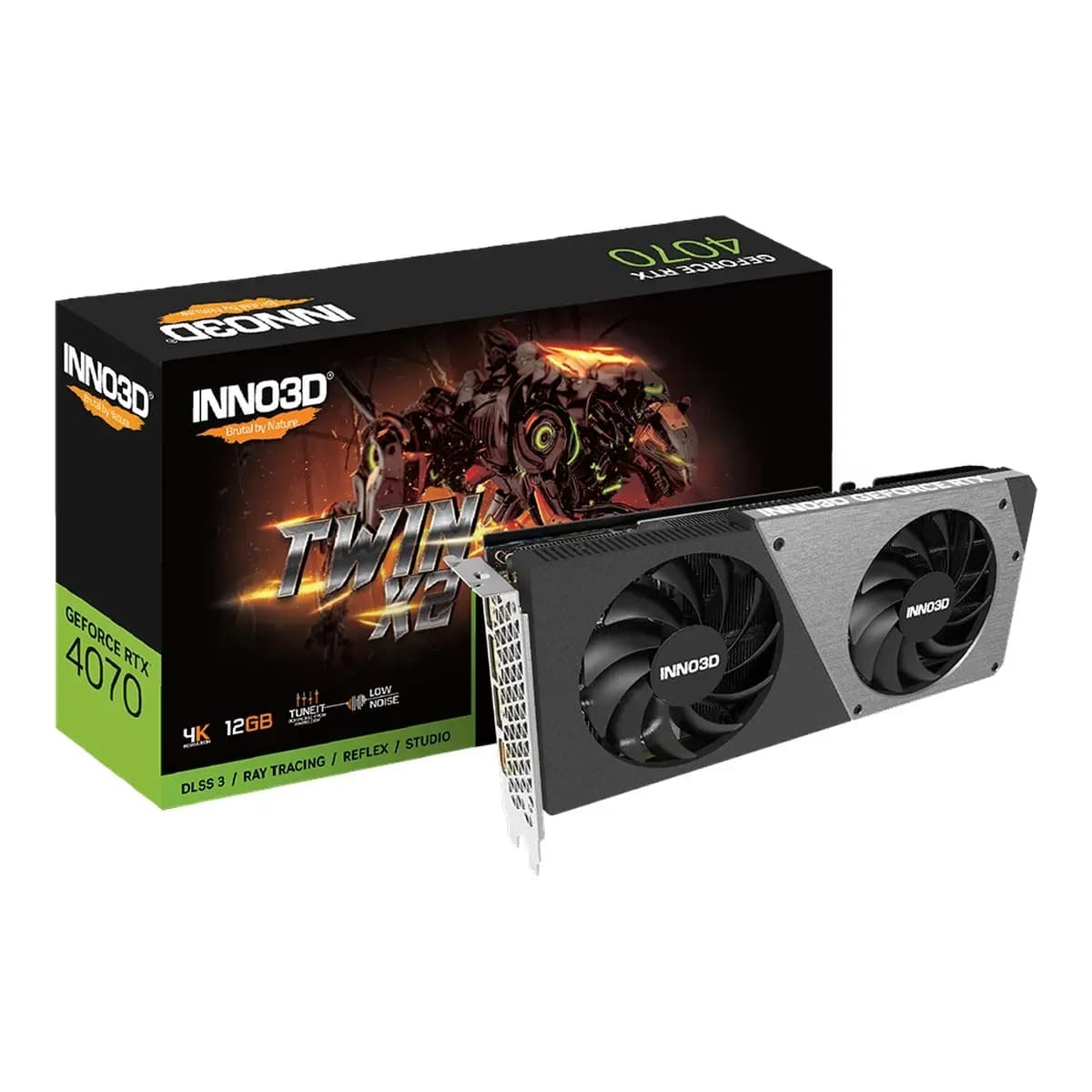 INNO3D Graficka GeForce RTX 4070 TWIN X2 12GB, GDDR6X, 1xHDMI/3xDP