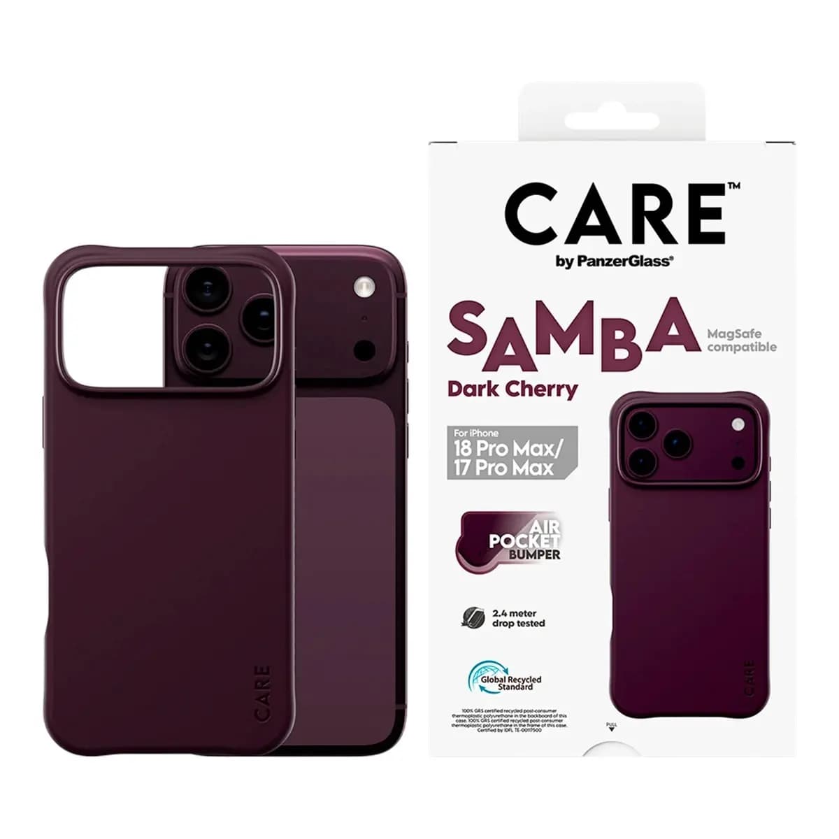 PANZERGLASS Maskica za telefon Samba Case Dark Cherry, MagSafe, iPhone 18 Pro Max