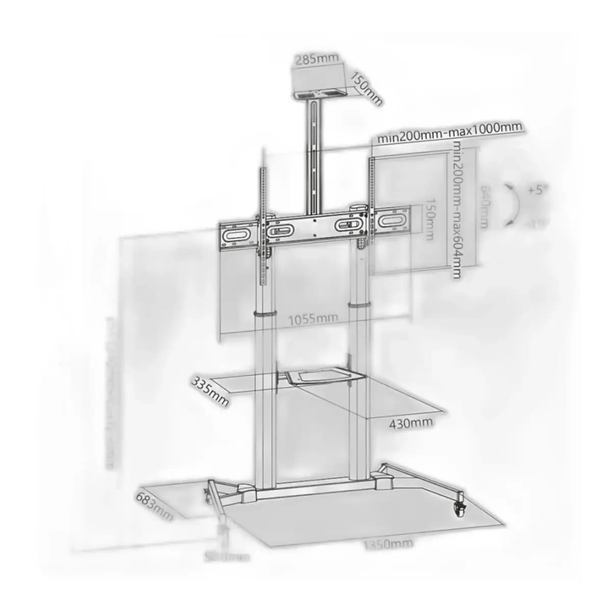SBOX STALAK Podni FS-3610 (60-100"/100kg/1000x600)