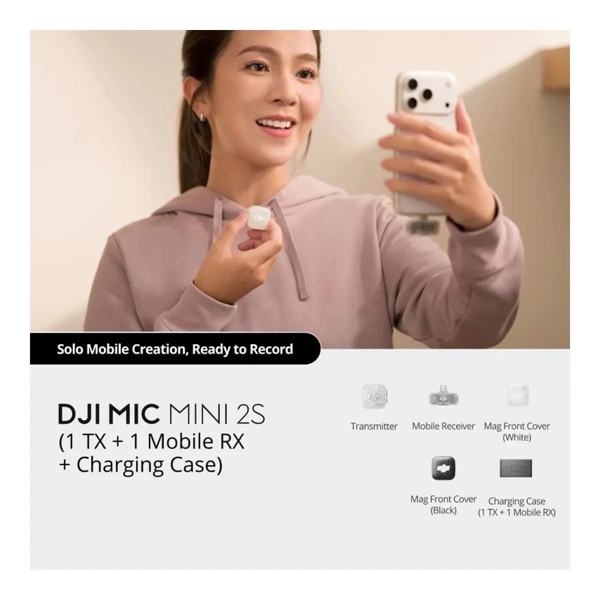DJI Mic Mini 2S (1 TX + 1 Mobile RX+Charging Case)