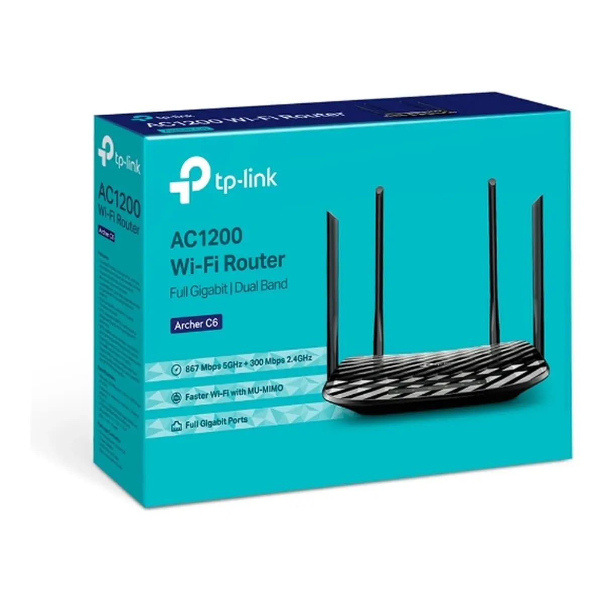 TP-LINK Router WiFi 5 AC1200 Archer C6, Dual-Band, Mesh, MU-MIMO, Gigabit