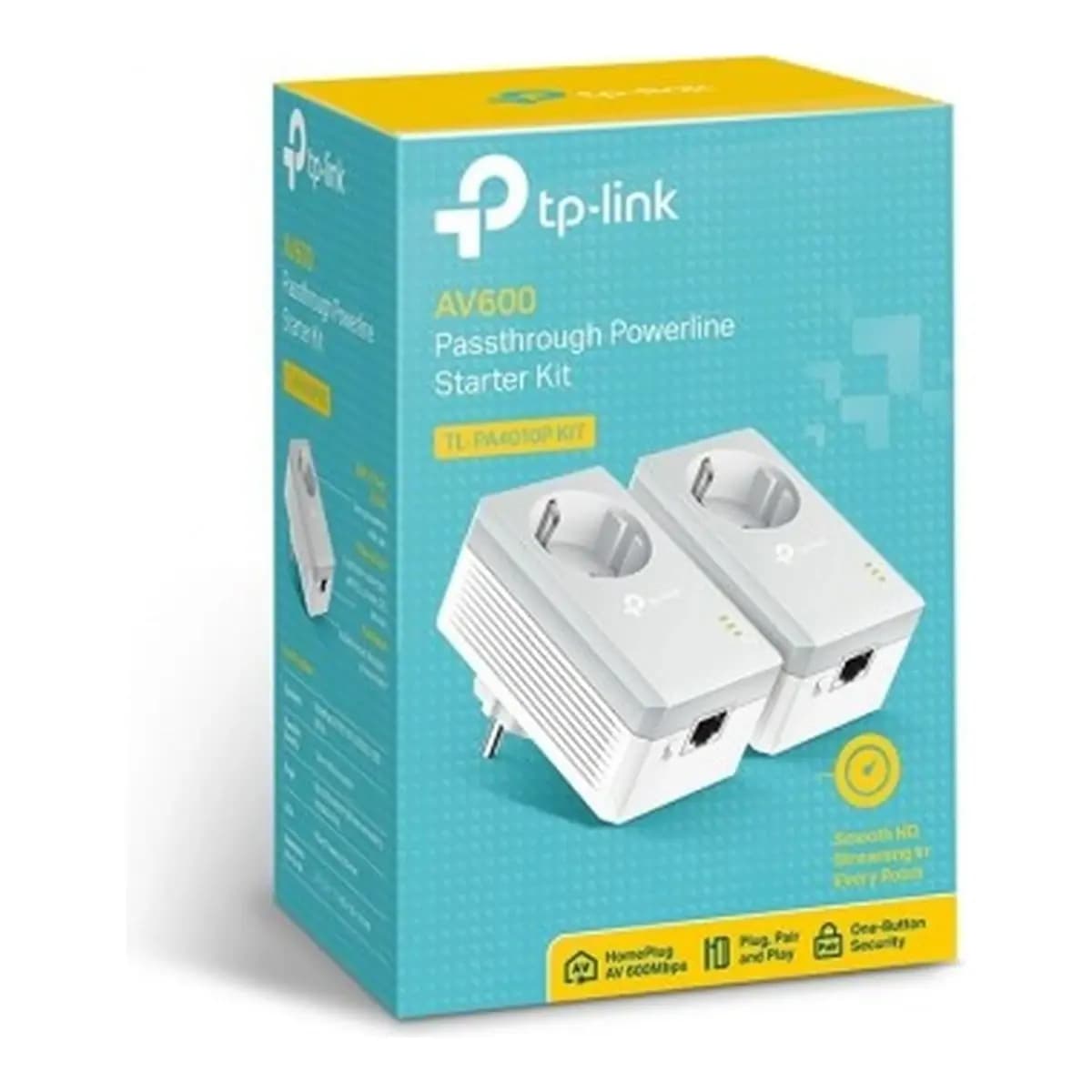 TP-Link TL-PA4010P KIT Powerline Adapter with AC Pass 600Mbps