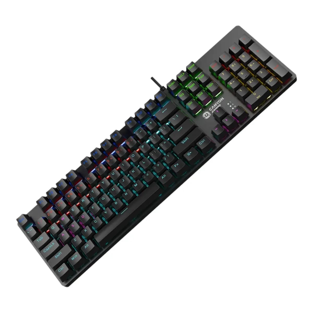 CANYON Tastatura Reaper SKB-9, Full size, Rainbow osvjetljenje, US layout, žična, crna