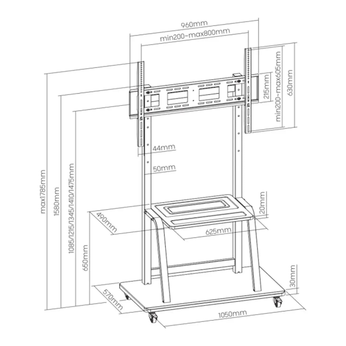 SBOX STALAK Podni FS-1035 (37-100"/150kg/800x600)