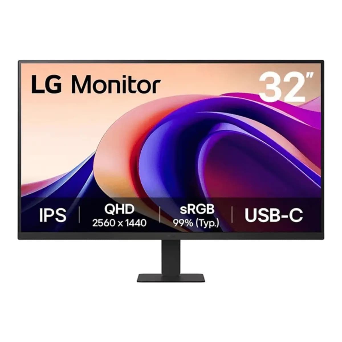 LG 32U631A-B 31.5"monitor, 100Hz, QHD, IPS, 16:9, 250 cd/m2, 5 ms, HDMI, USB-C
