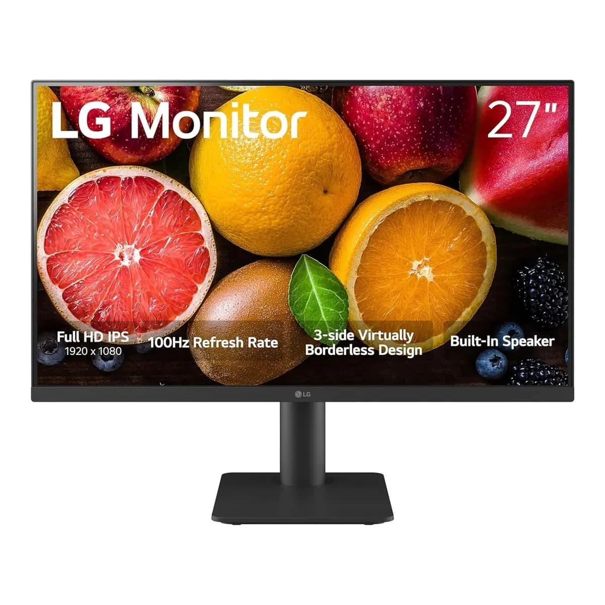 LG 27'' 27MS550-B FHD 100HzIPS, 5ms, 250cd, 2xHDMIVESA 75x75, Tilt, Height,
