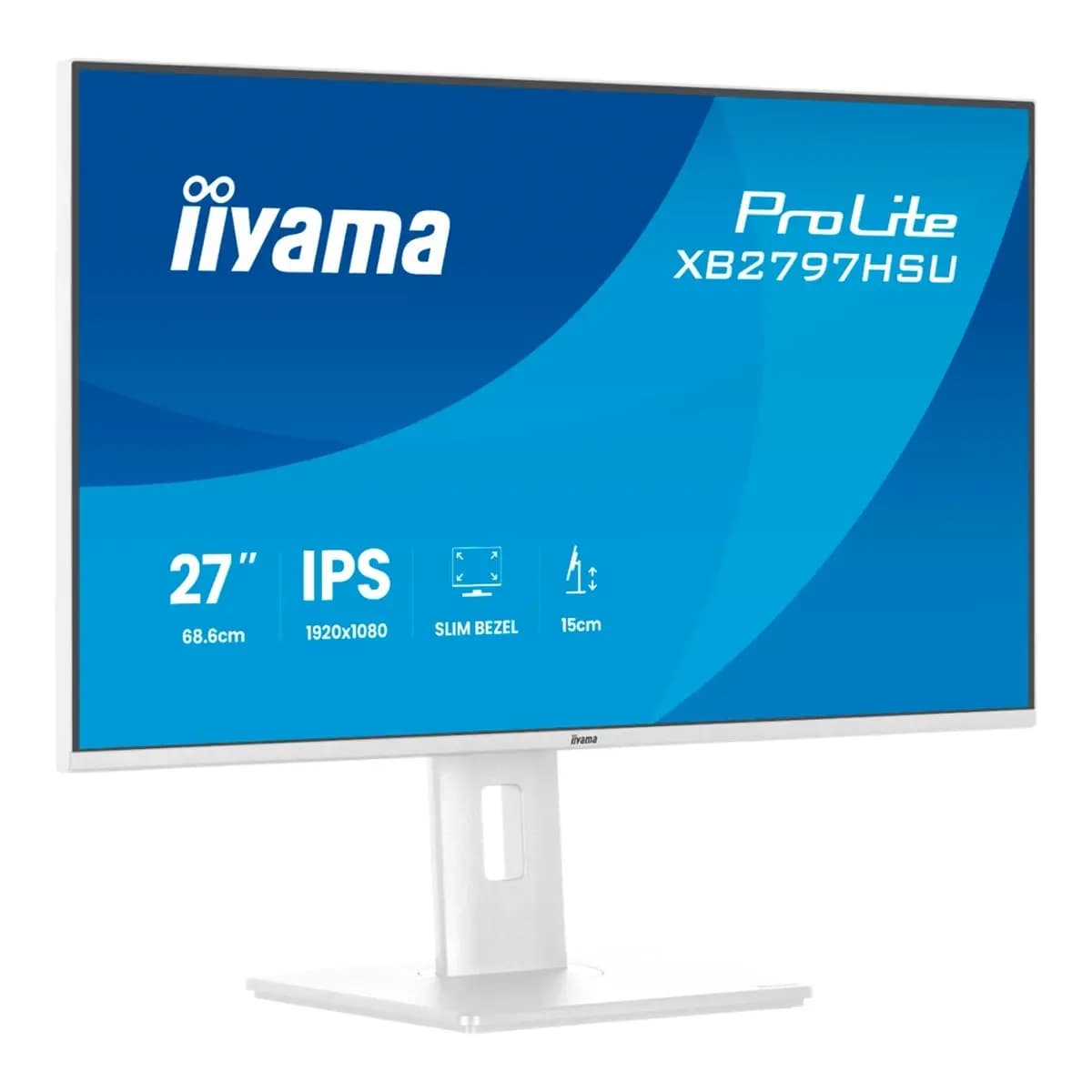 IIYAMA Monitor Prolite XB2797HSU-W1 27" Full HD, IPS Panel, 120Hz, 350 cd/m², Mat ekran, Bijeli