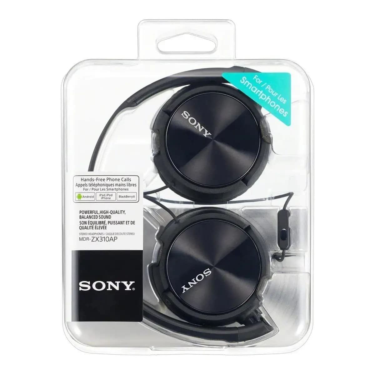 SONY Slušalice MDR-ZX310 On-Ear, Žične 3.5mm, Mikrofon, Crne