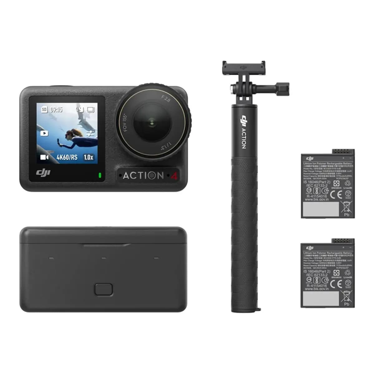 DJI Osmo Action 4 Advent Combo1/1,3? senzor,10-bitni D-Log MVeći vijek baterije,4K/120fps Ultra-Wide