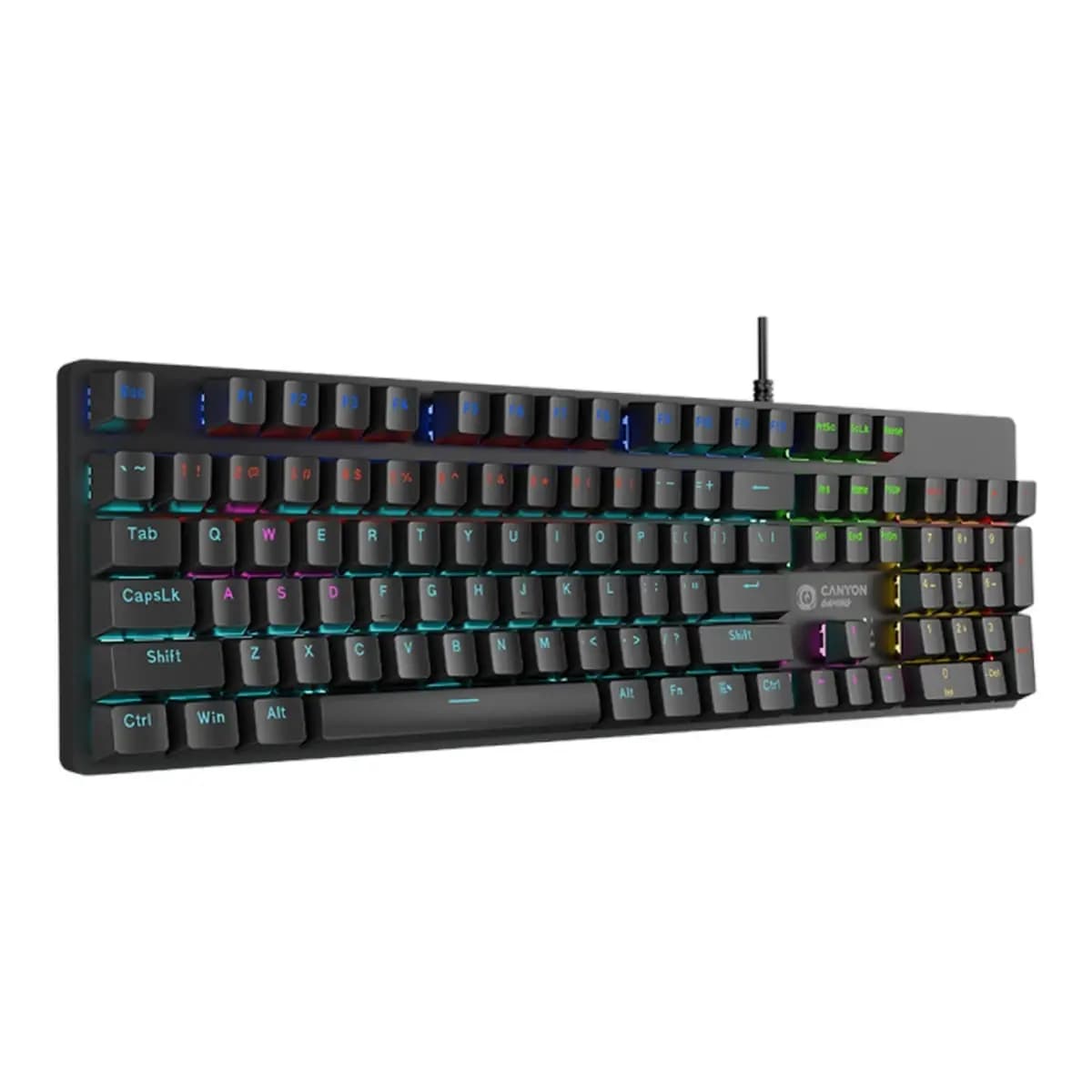 CANYON Tastatura Reaper SKB-9, Full size, Rainbow osvjetljenje, US layout, žična, crna
