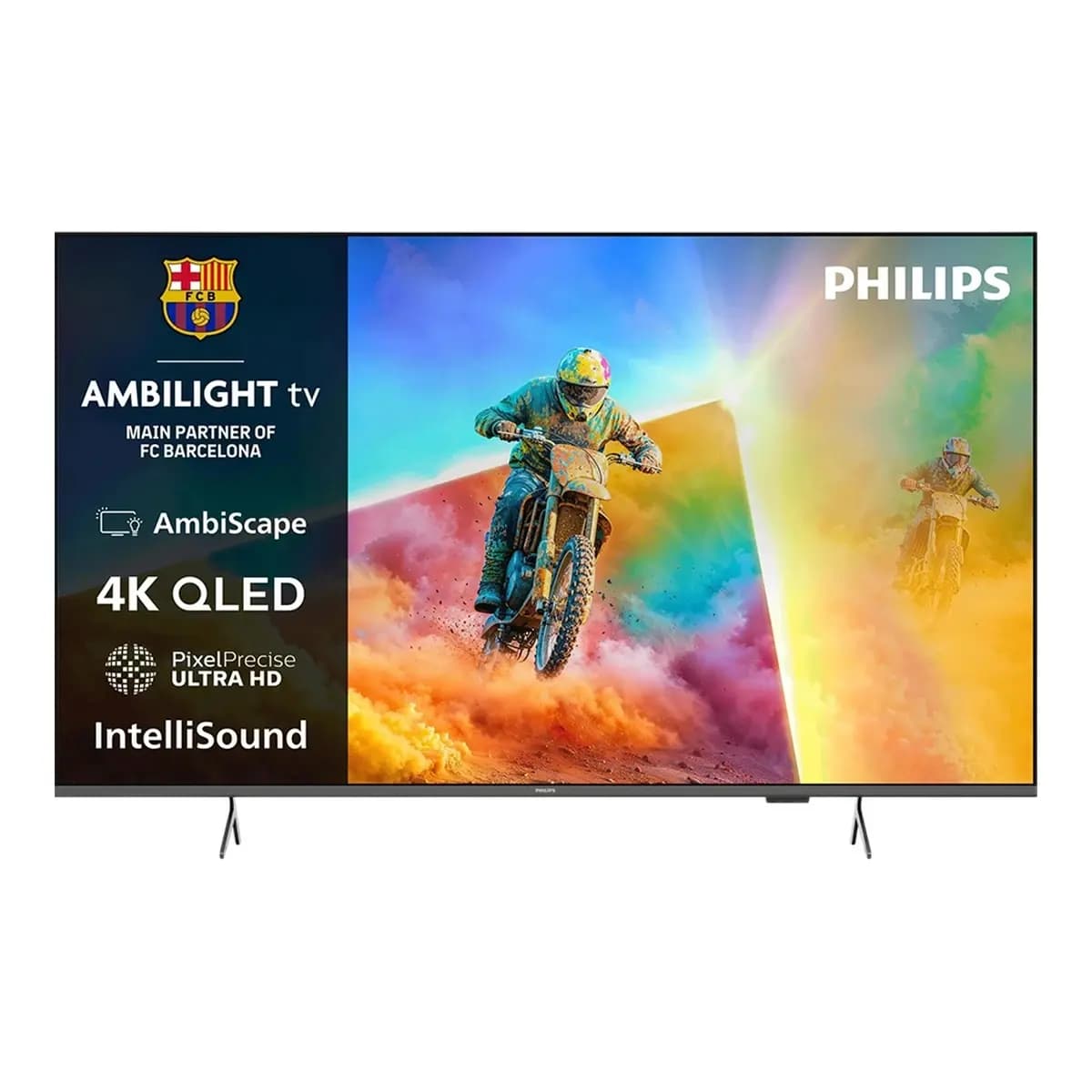PHILIPS TV 65" 4K QLED 65PQS8501/12, Smart TV, Titan OS, Ambilight, AmbiScape, AirPlay, P5 Image Processor, Dolby Atmos