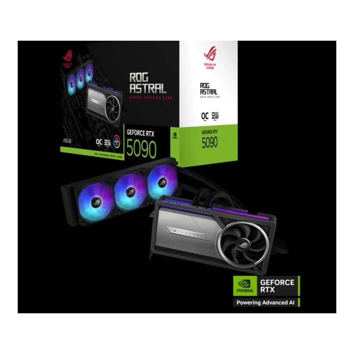 ASUS Graficka GeForce RTX 5090 ROG ASTRAL LC OC 32GB, GDDR7, 2xHDMI/3xDP