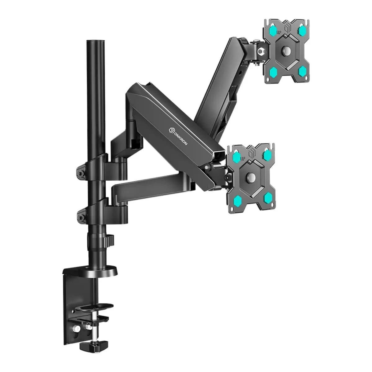 ONKRON Nosač za monitor Dual Monitor Desk Mount Stand, za 2 monitora, 13–32", crni