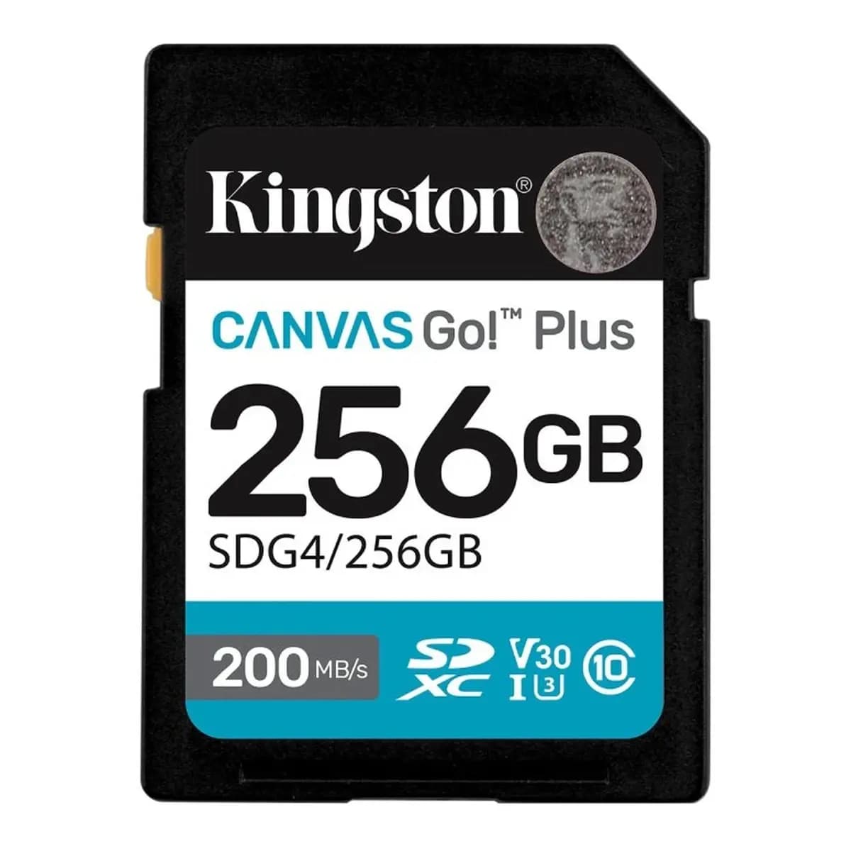 Kingston SD 256GB CanvasGoPlusSDXC,r/w:200/160MB/sDSLRs, mirrorless cameras, 4K video
