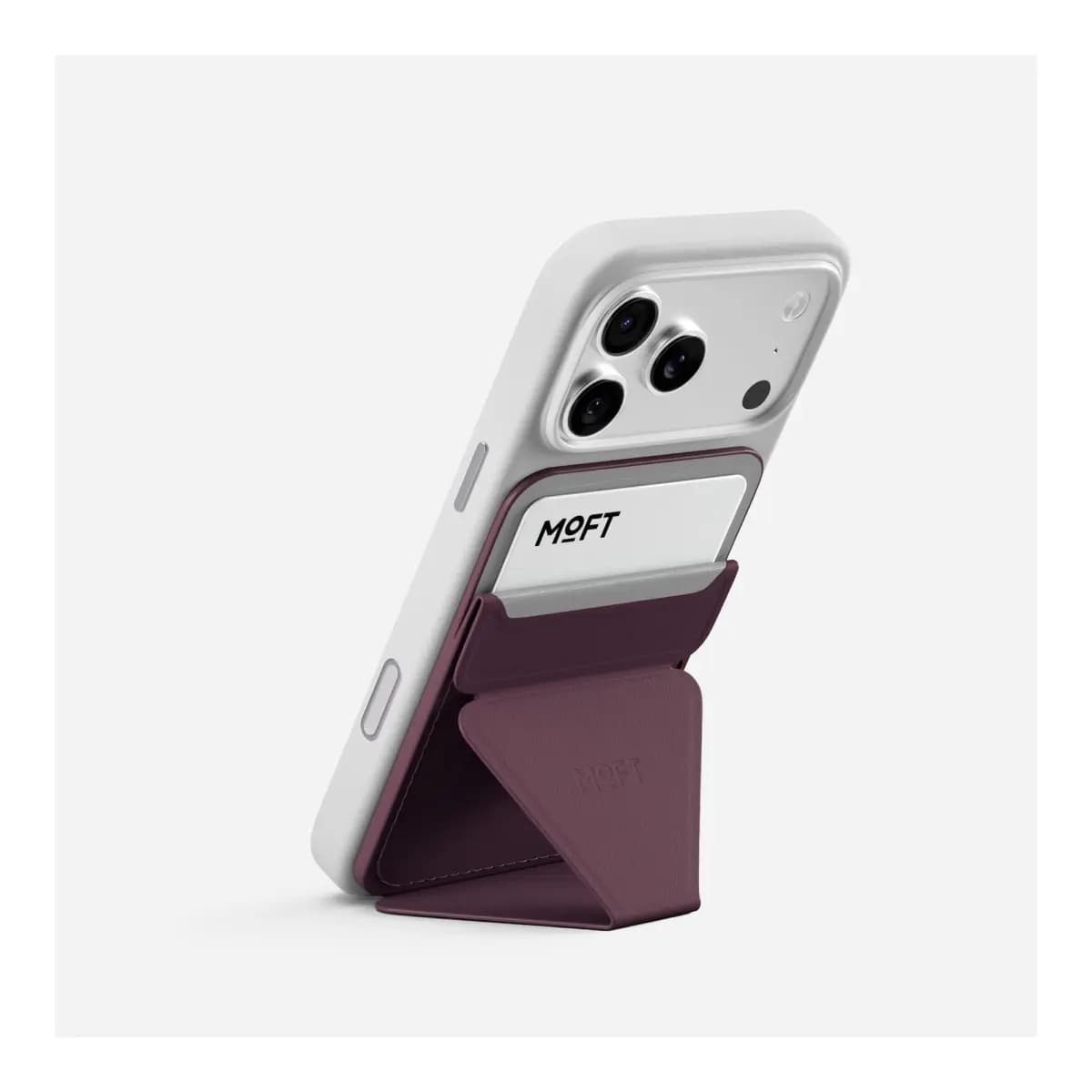 MOFT Trackable Wallet Stand (2 cards) - Cheery Lacquer
