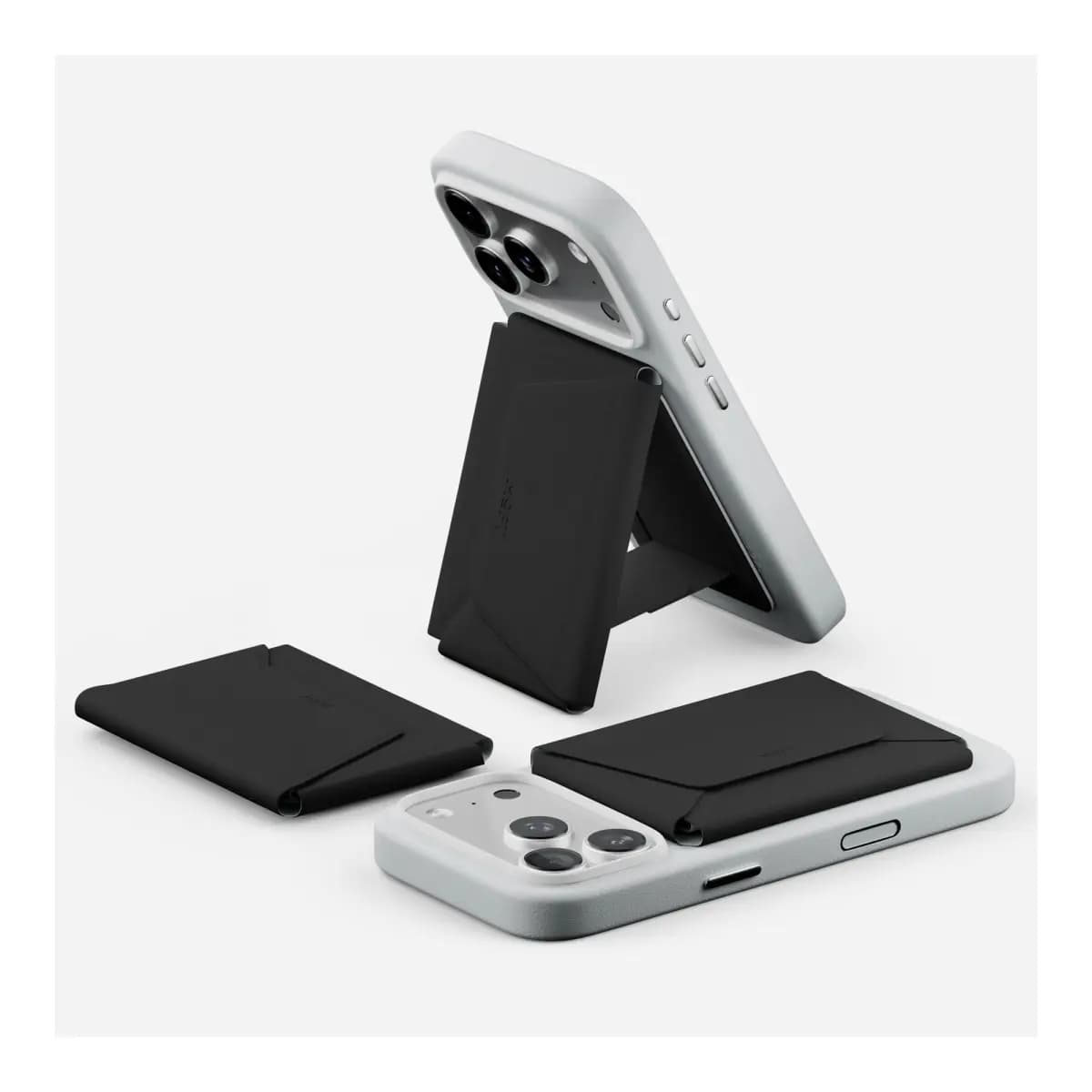 MOFT Trackable Field Wallet (8 cards) & Stand - Jet Black