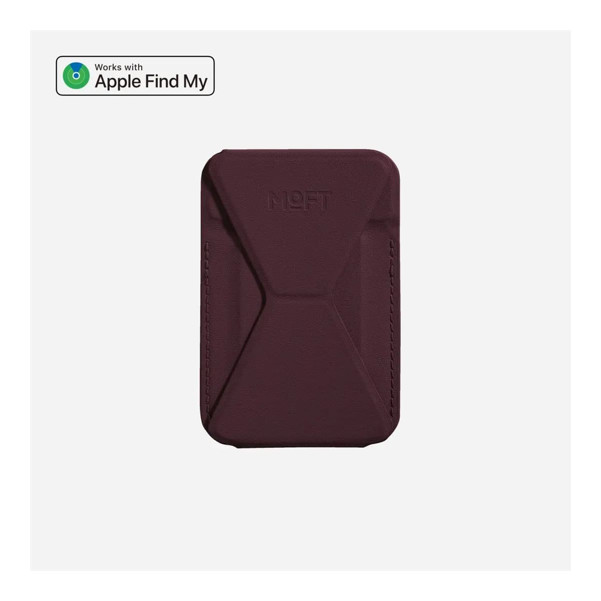 MOFT Trackable Wallet Stand (2 cards) - Cheery Lacquer