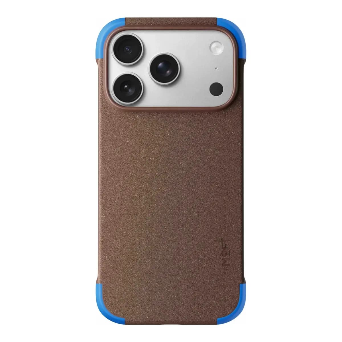 MOFT Color-blocking Snap Phone Case for iPhone 18 Pro - Dark Coffee + Sapphire