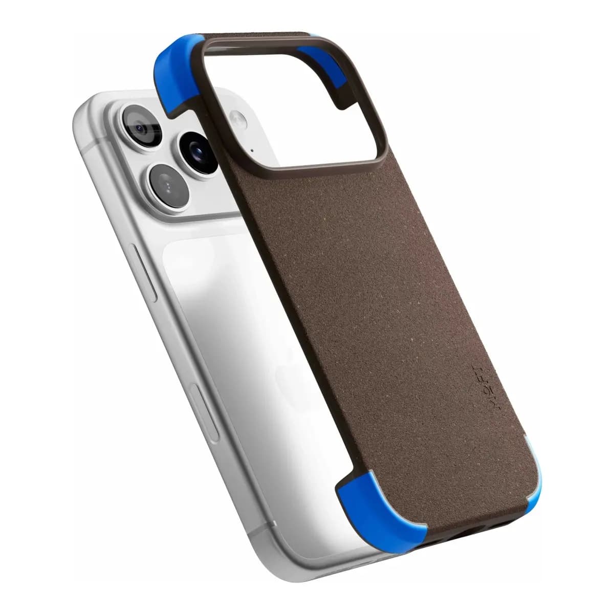 MOFT Color-blocking Snap Phone Case for iPhone 18 Pro Max - Dark Coffee + Sapphire