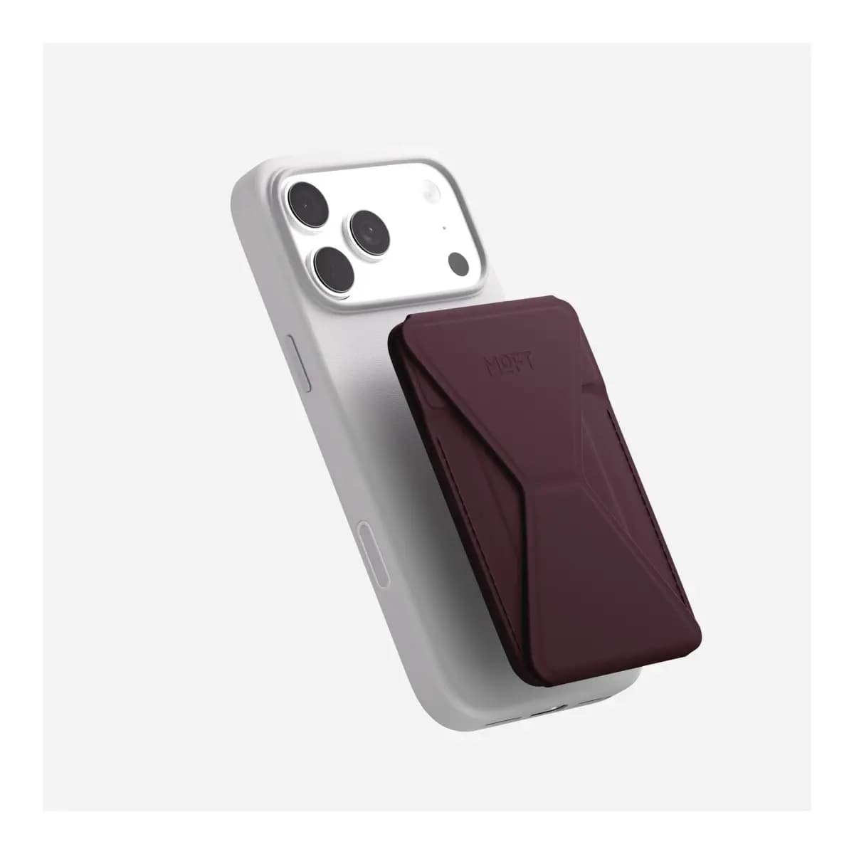 MOFT Trackable Wallet Stand (2 cards) - Cheery Lacquer