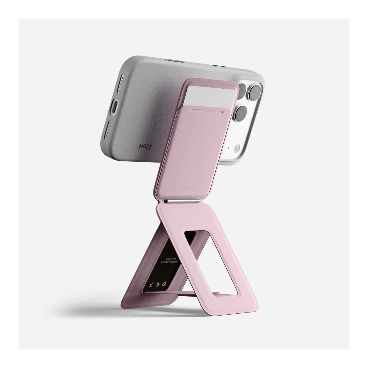 MOFT Novčanik za telefon Snap Phone Tripod Wallet AERA, stalak za telefon, za 3 kartice, Blush