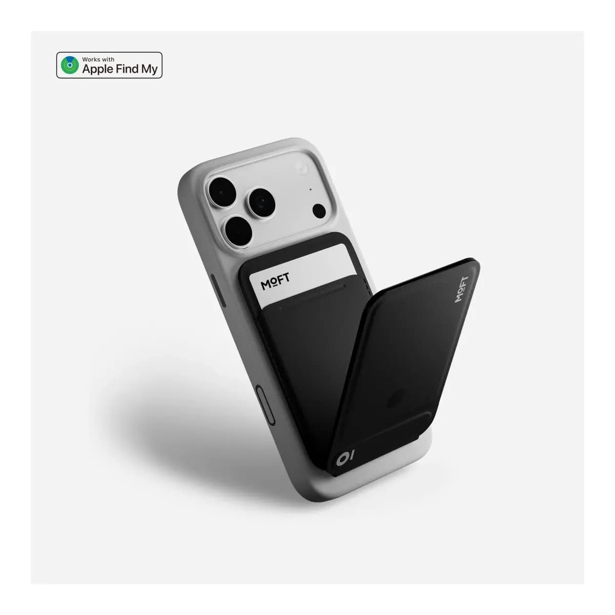 MOFT Trackable Tripod Wallet AERA (3 cards) - Jet Black
