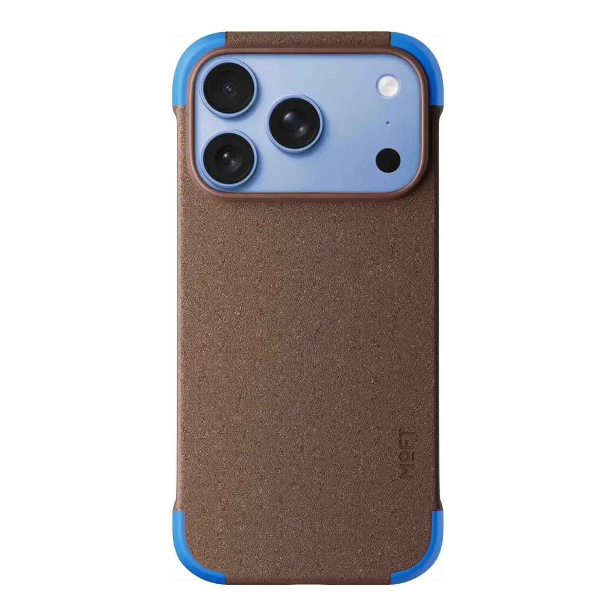MOFT Color-blocking Snap Phone Case for iPhone 18 Pro Max - Dark Coffee + Sapphire
