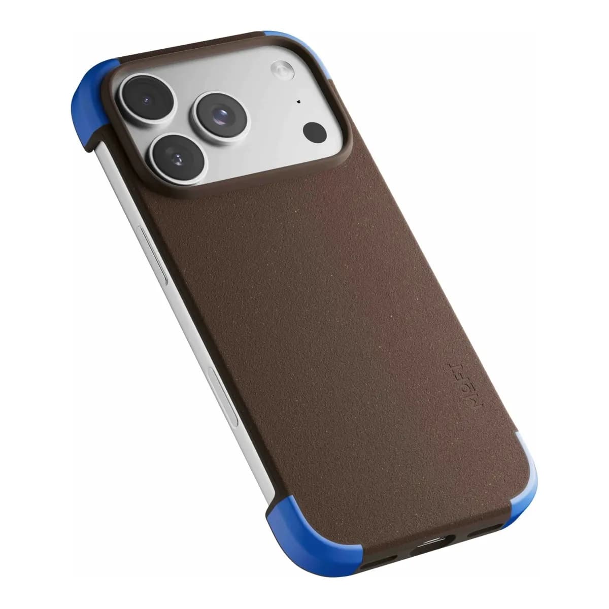 MOFT Color-blocking Snap Phone Case for iPhone 18 Pro - Dark Coffee + Sapphire
