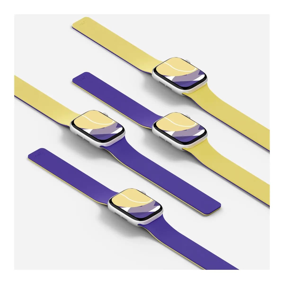 MOFT Snap Duo Band for Apple Watch 46mm - Panna Cotta + Purple