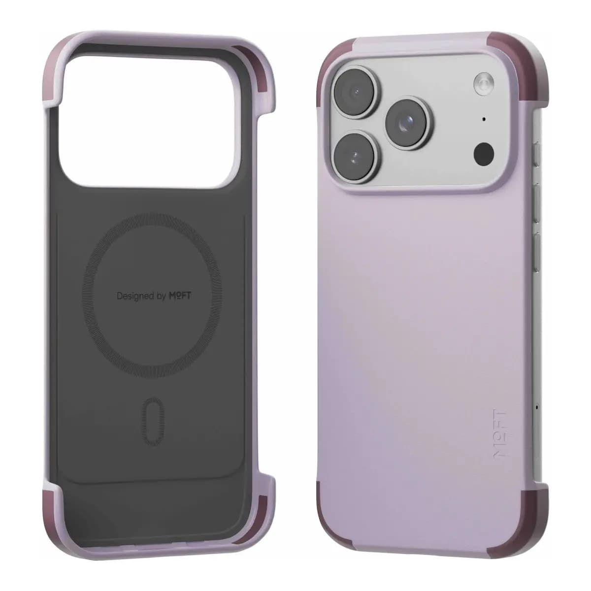 MOFT Color-blocking Snap Phone Case for iPhone 18 Pro Max - Peony + Cheery Lacquer