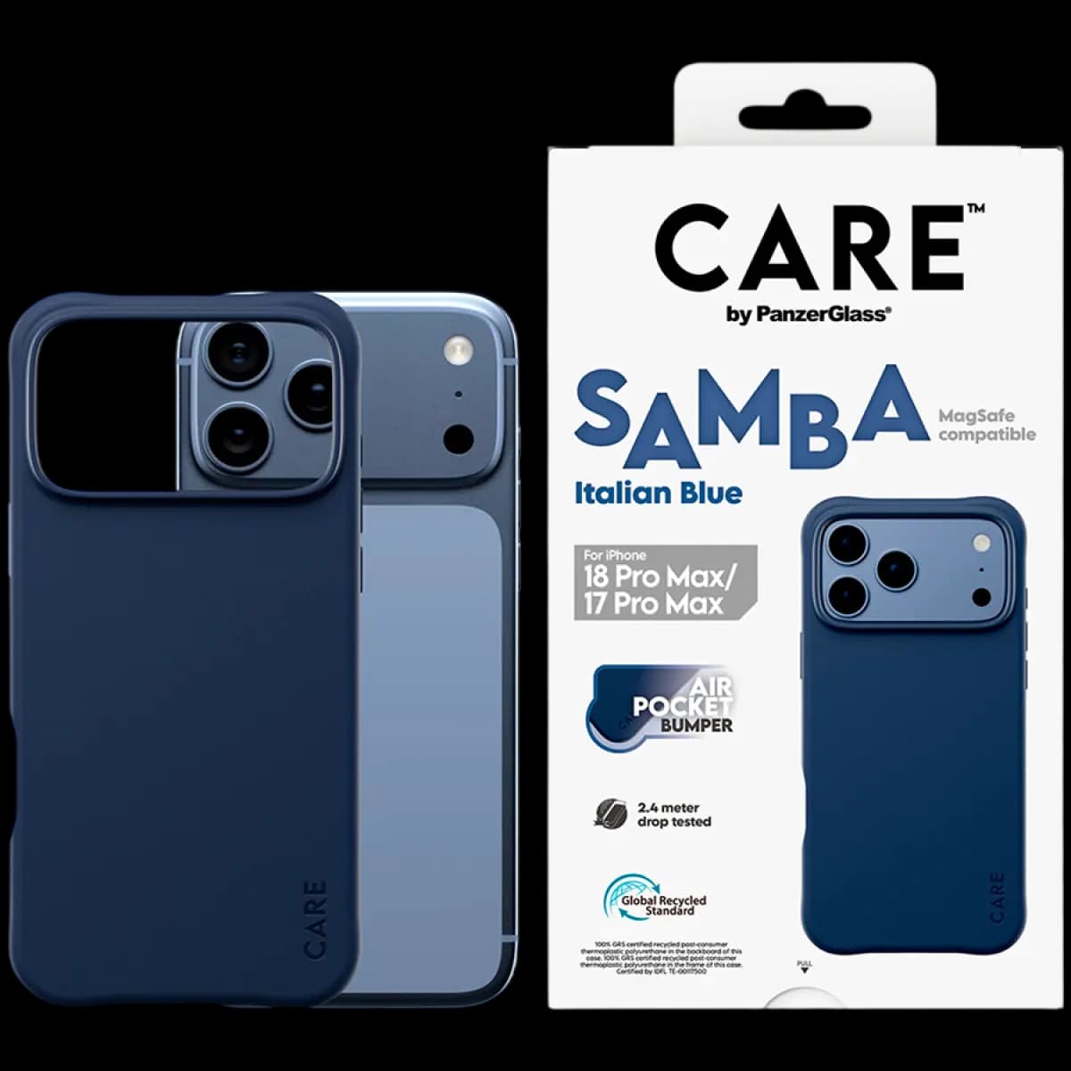 PANZERGLASS Futrola Samba Case, Italian Blue, MagSafe, iPhone 18 Pro Max