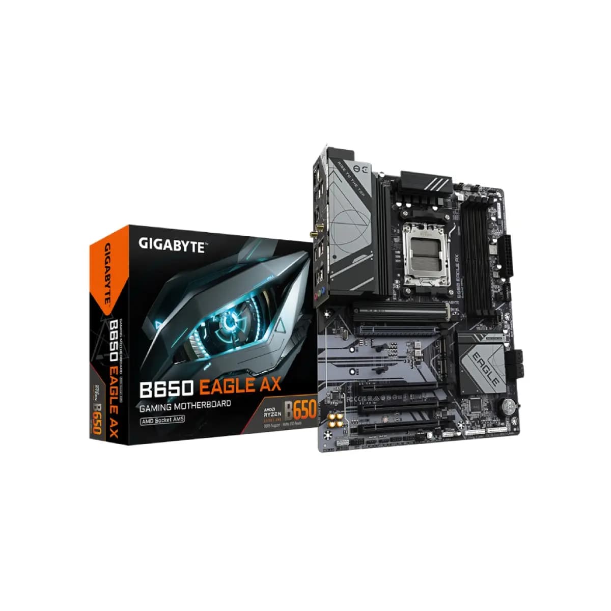 Gigabyte MB B650 EAGLE AXAM5; 4xDDR5; up to 256GB,(up to 8000MHz); 4x SATA,3xM.2, DP, HDMI