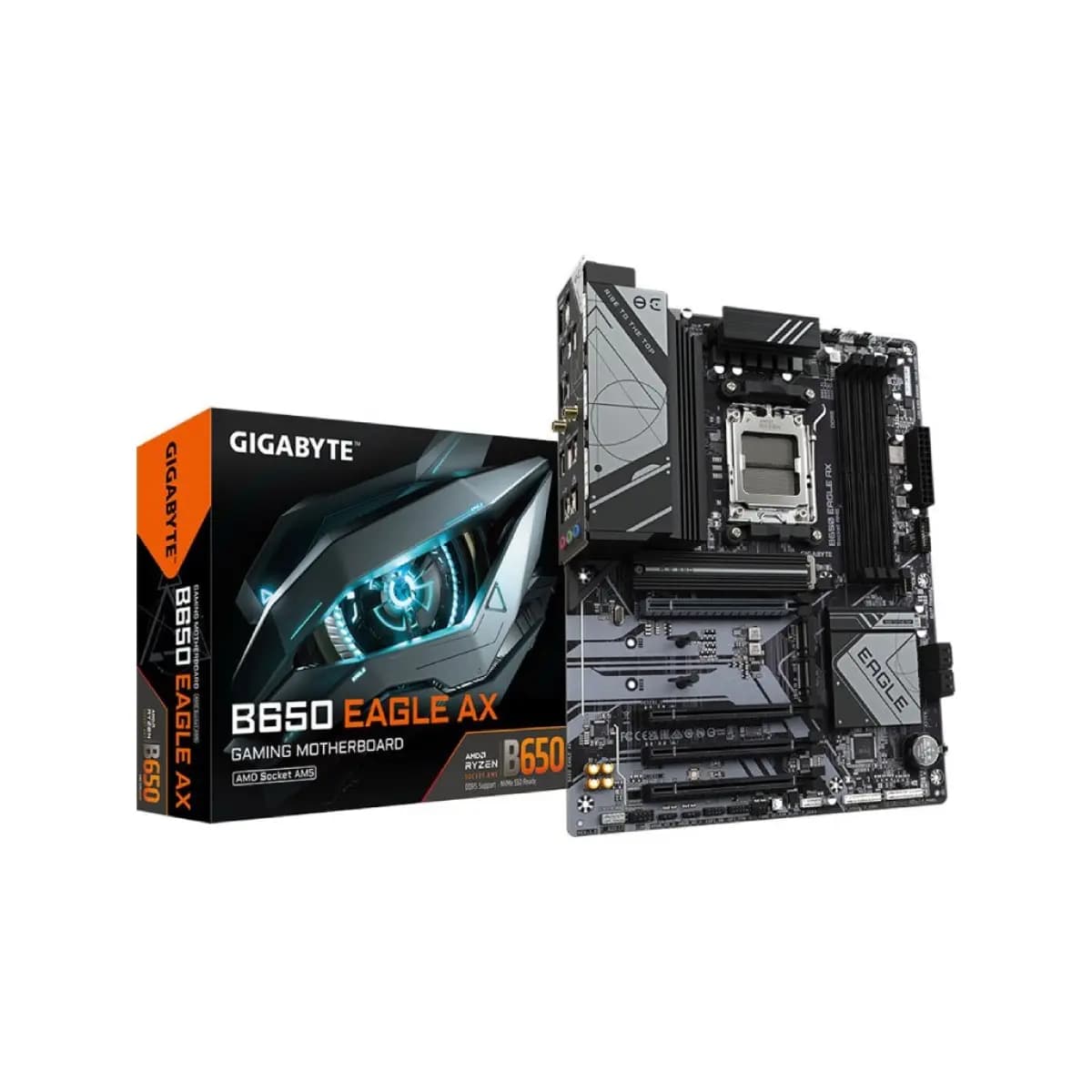 Gigabyte MB B650 EAGLE AXAM5; 4xDDR5; up to 256GB,(up to 8000MHz); 4x SATA,3xM.2, DP, HDMI