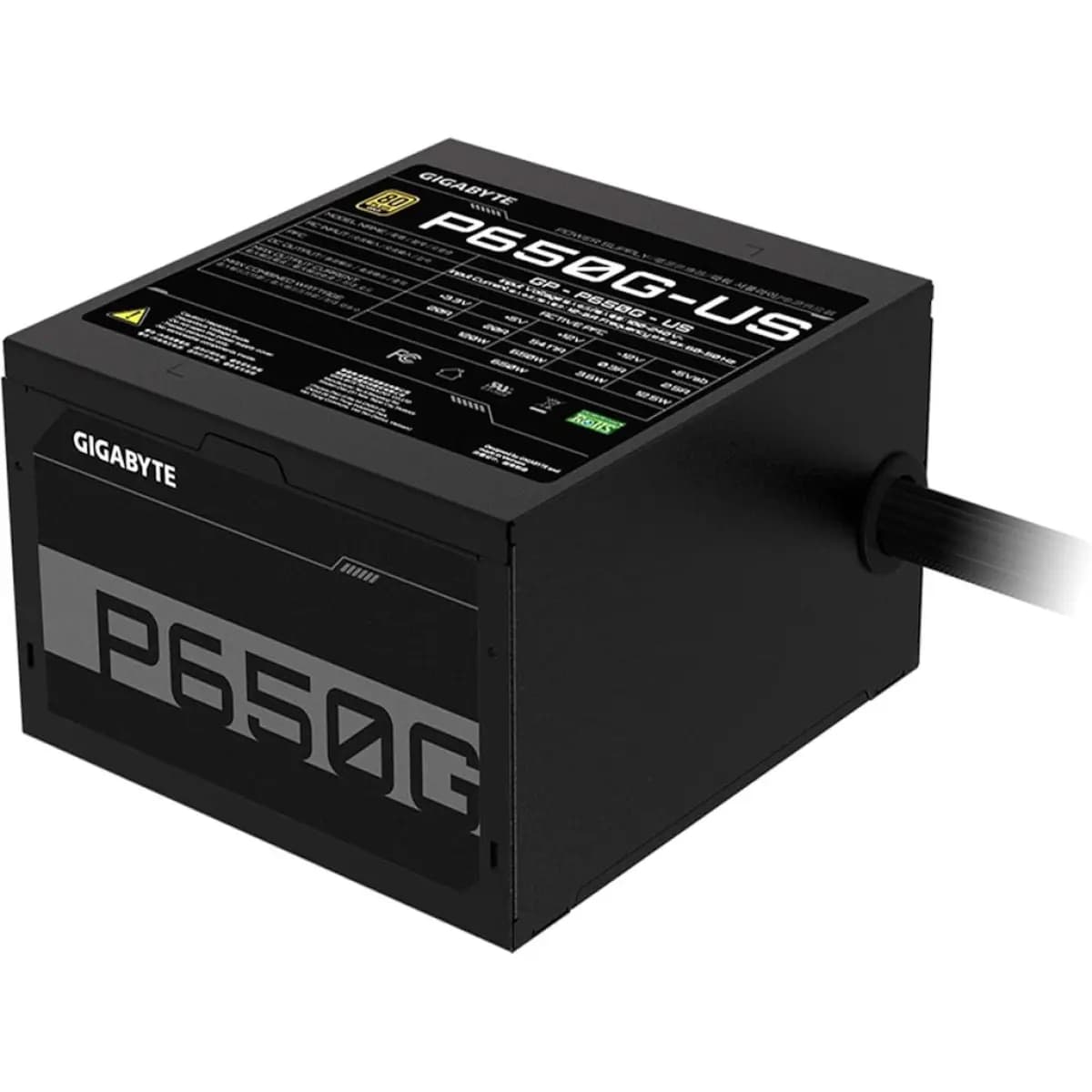 Gigabyte PSU P650W PCIe 5.1 80+ Gold, ATX 3.1, silent fan 650w