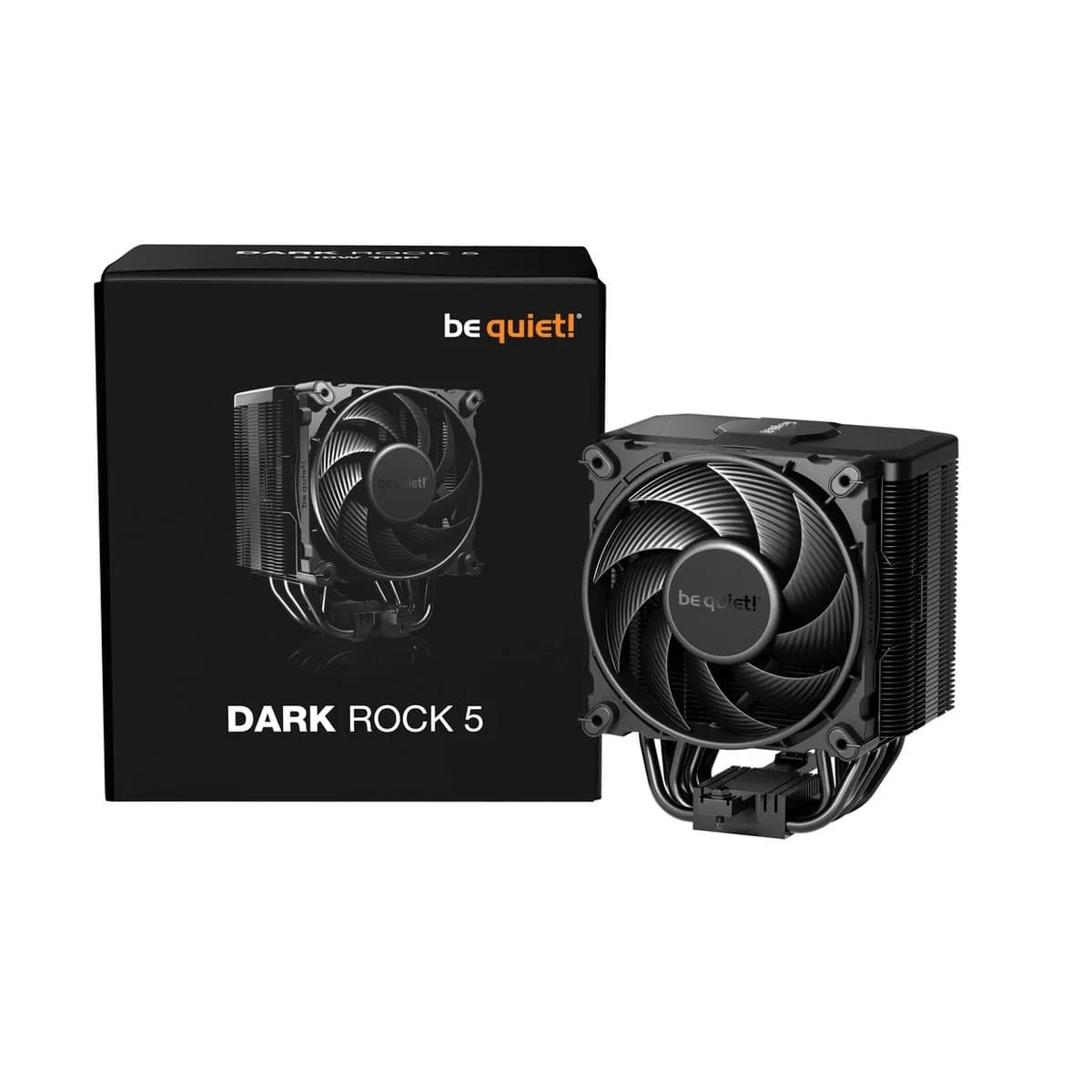 be quiet! Dark Rock 5 Black CPU Cooler, 120mm, 210w TDP, Height: 161mm