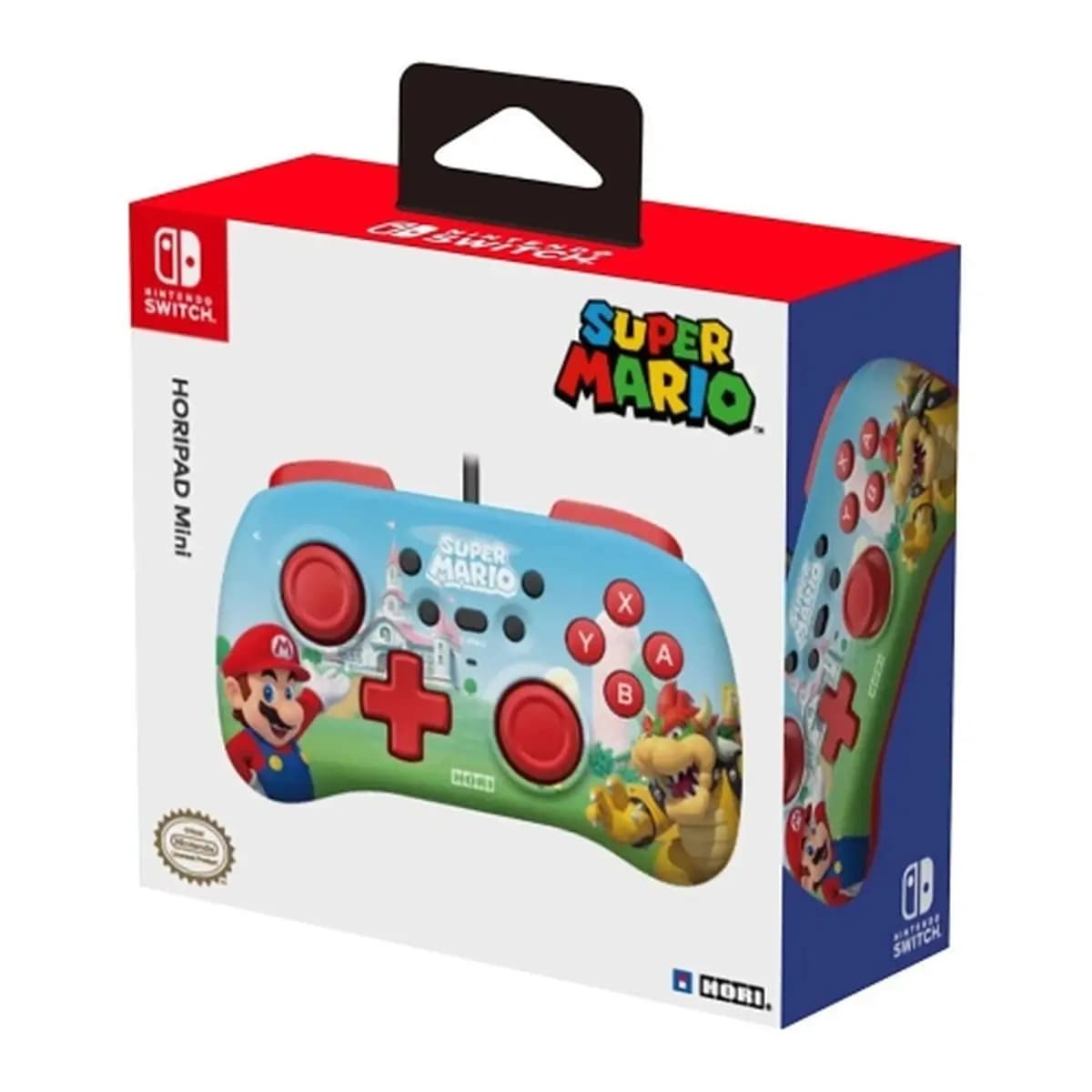 HORI Gamepad HORIPAD Mini Nintendo Switch Super Mario Edition, Žičani, Turbo funkcija, Kabel 3m