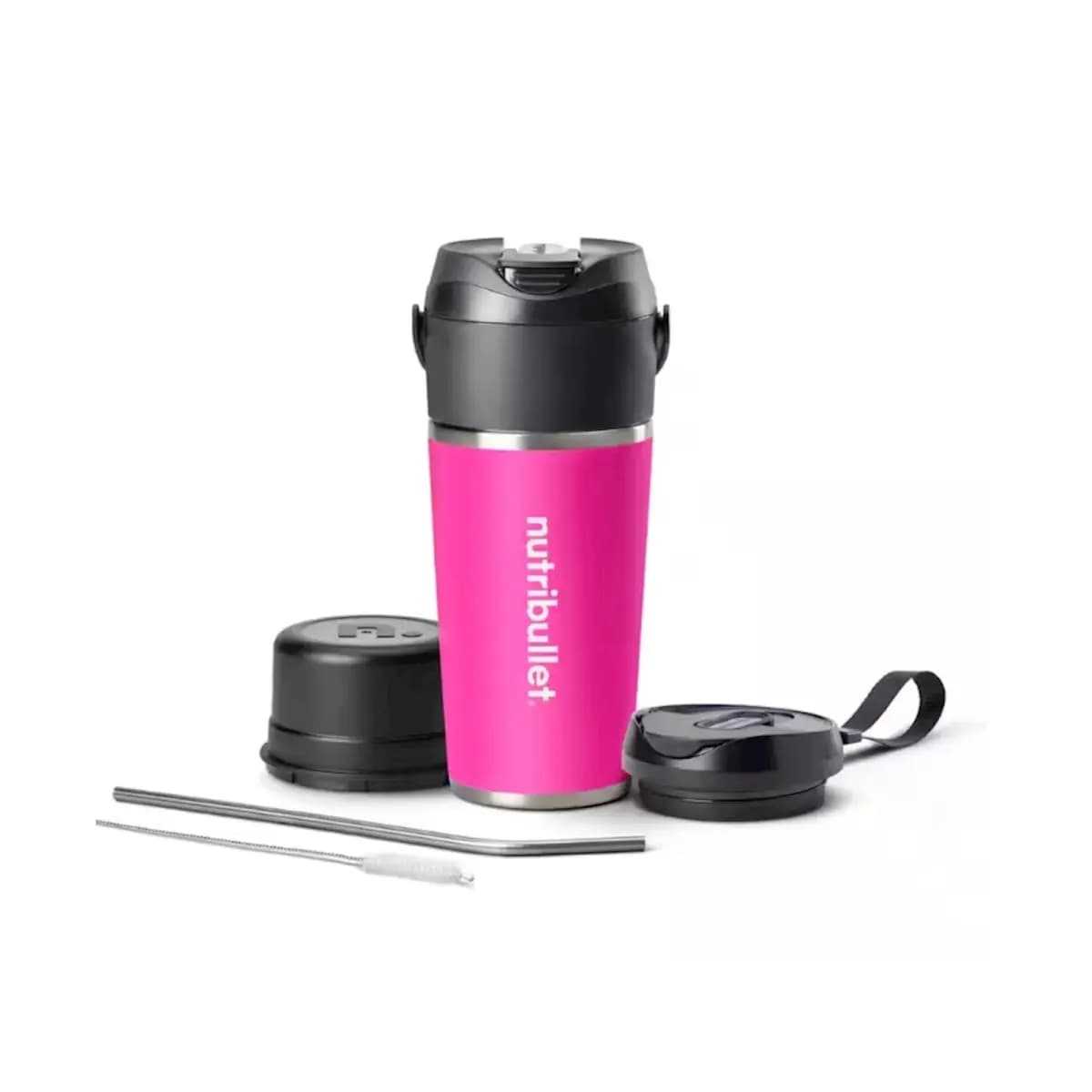 NUTRIBULLET Prenosni blender NBP016MA Flip, Izolirana čaša 590ml, USB-C punjenje, Nehrđajući čelik, 24h hlađenje