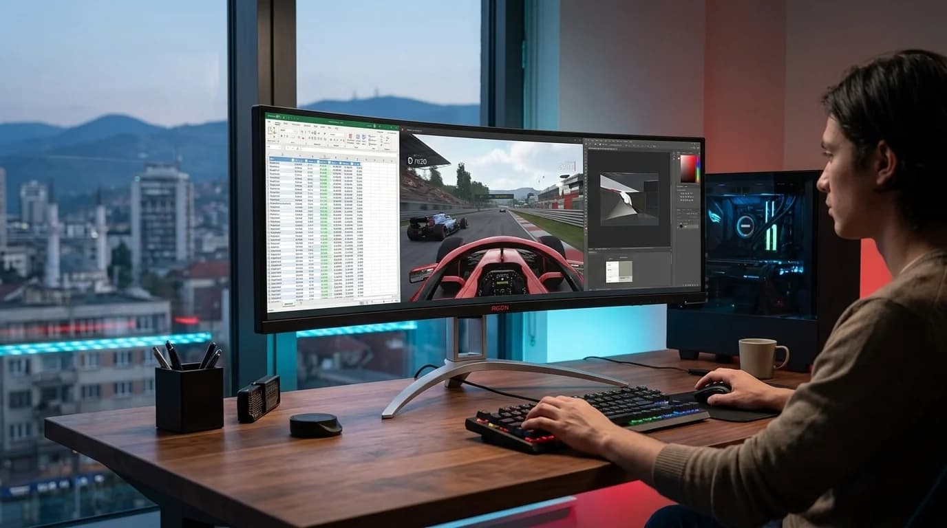 AOC Agon AG493UCX2 - može li zamijeniti dva monitora?