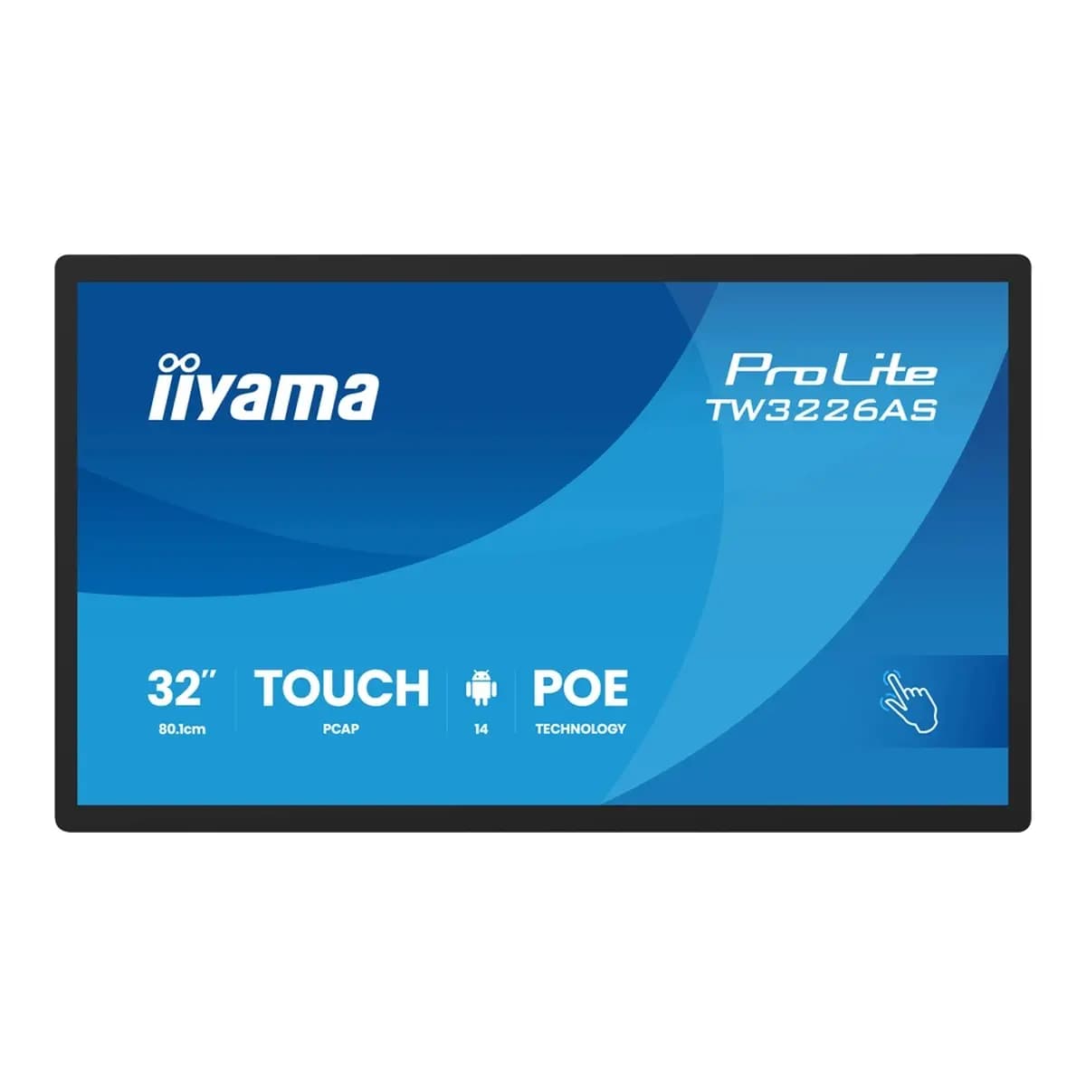 IIYAMA Monitor PROLITE TW3226AS-B3P 32" Full HD, Touchscreen, Android 14, 4GB RAM, 32GB SSD, Wi-Fi 6, Bluetooth, Gigabit Ethernet