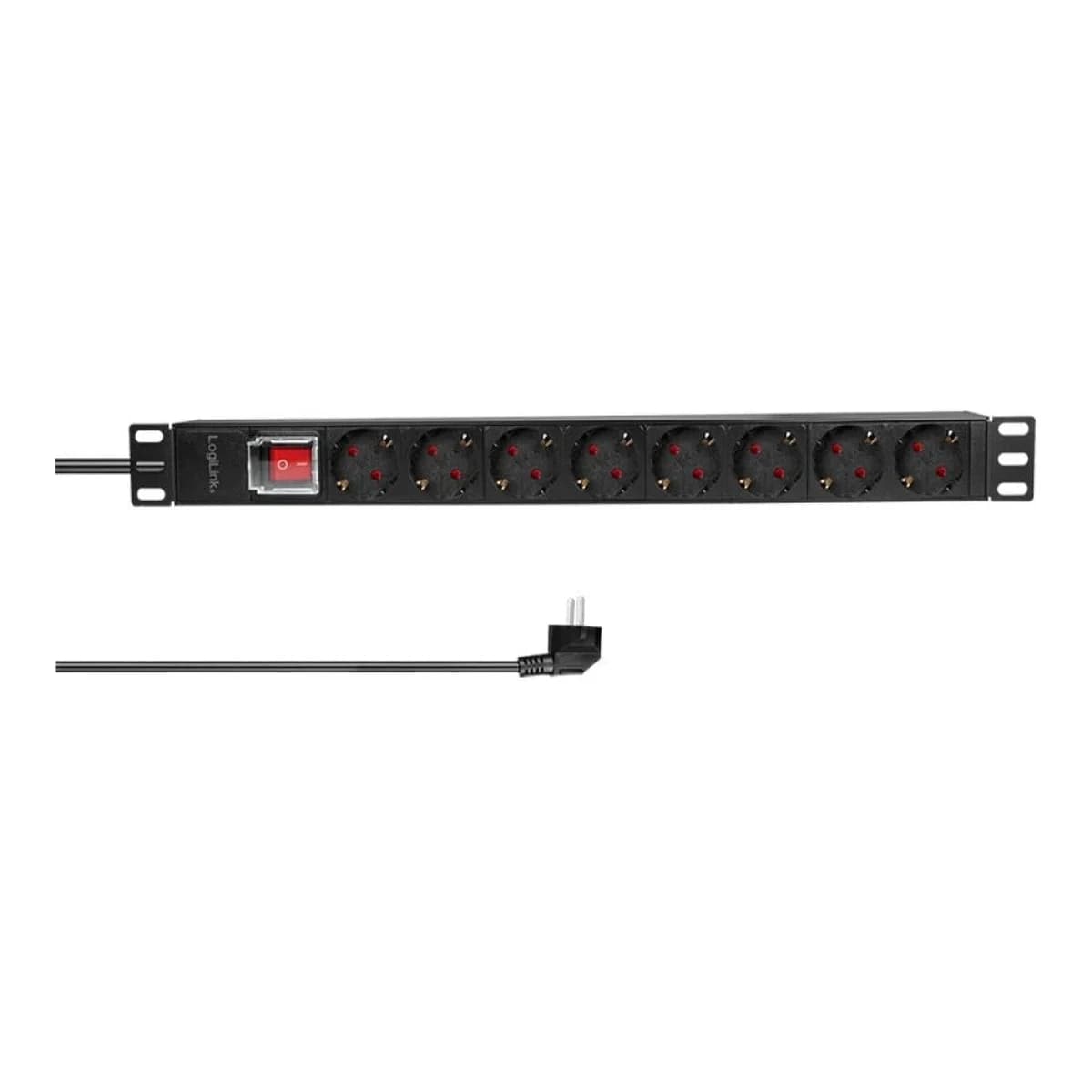 LOGILINK Napojni Panel 19" PDU 1U 8xSchuko PDU8C01, Crni