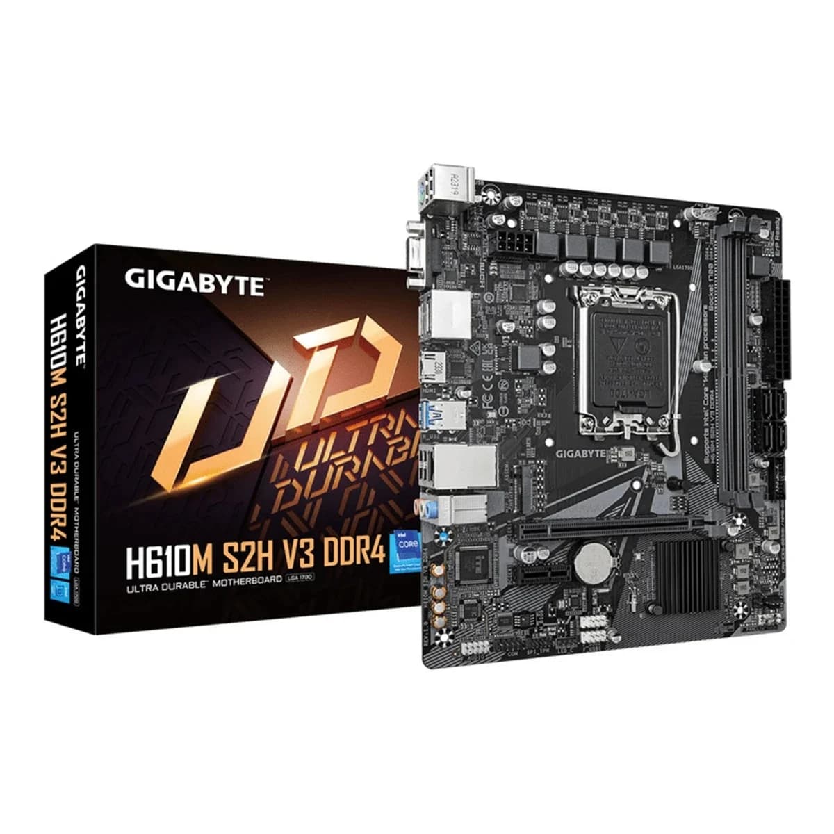 Gigabyte H610M S2H V3 DDR4LGA1700; 2xDDR4; M.2; 4xSATA6xUSB; HDMI, 2xDP, VGA