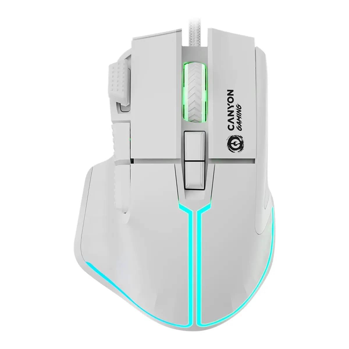 CANYON Miš Fortnax GM-636, RGB, 9 tastera, žični, bela boja