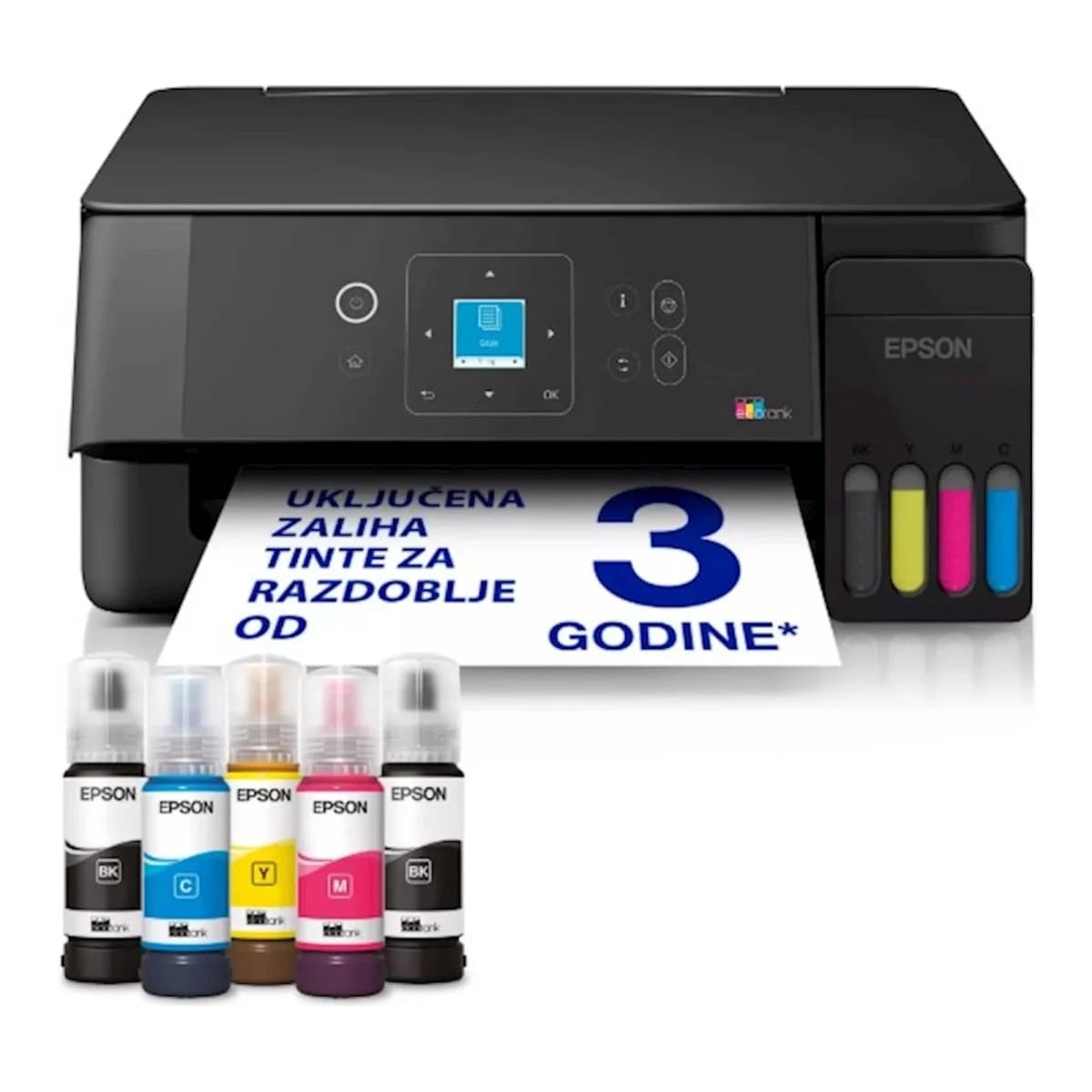 EPSON EcoTank Printer MFP L3361, Print/Scan/Copy, WiFi/USB, Boja, Refillable Ink
