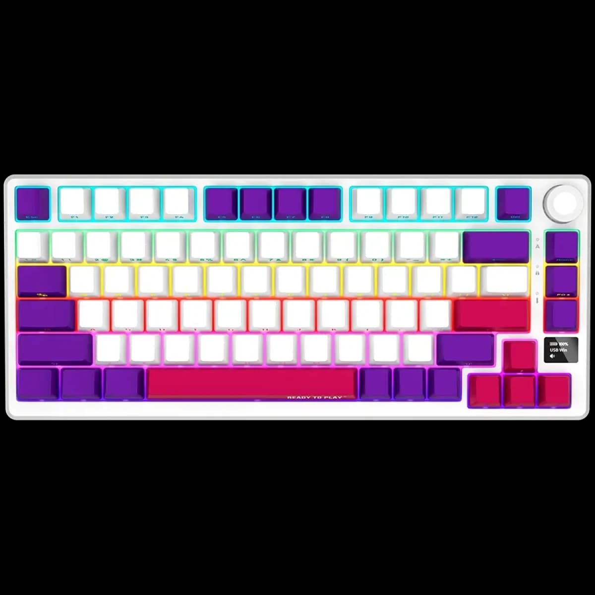 LORGAR Tastatura KBP7075W, Wireless, 75%, Mehanicka, Gaming, White, EN layout