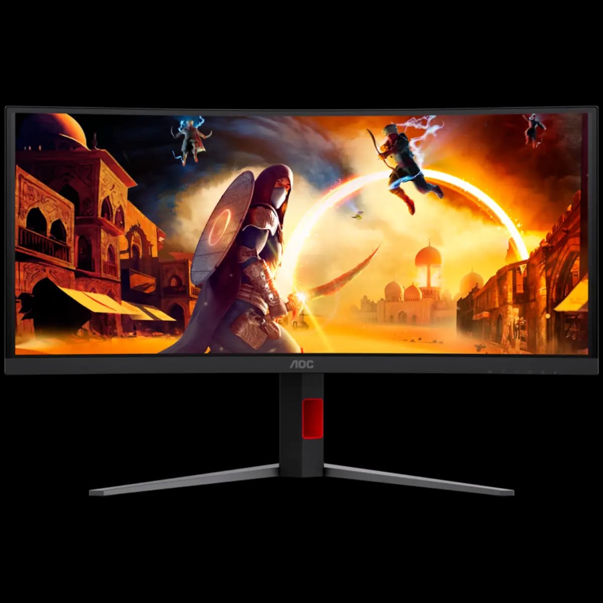 AOC Monitor Gaming CU34G4CA 34" UWQHD, Fast VA Panel, 180Hz, 1ms, Zakrivljeni 1500R, HDR400, USB-C 90W, KVM